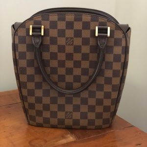 Louis Vuitton Damier Ebene brown canvas satchel